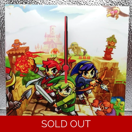 Legend of Zelda Tri Force Heroes Ceramic Tile Wall Clock